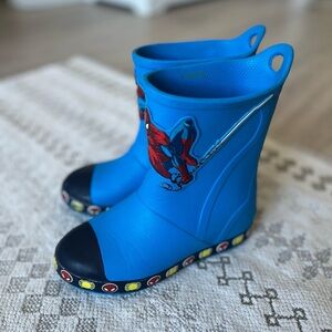 Crocs C13 Little Kids' Bump It Spiderman Boot Slip-On Rain Boots Waterproof